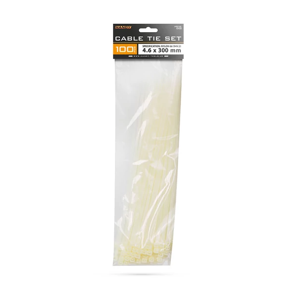 Handy fehér kábelkötegelő 300x4,6mm 100db-os kiszerelésben 05420