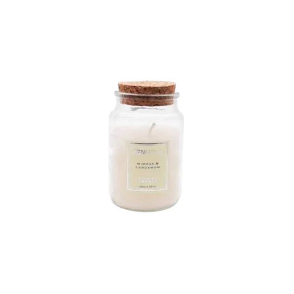 Zenhome mimosa&cardamom illatgyertya üvegben 120g 750013