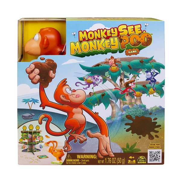 Monkey See, Monkey Poo: Majom kaki dobálós ügyességi társasjáték - Spin Master