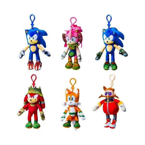 Sonic a sündisznó 15cm-es plüss figura akasztóval több változatban 1db