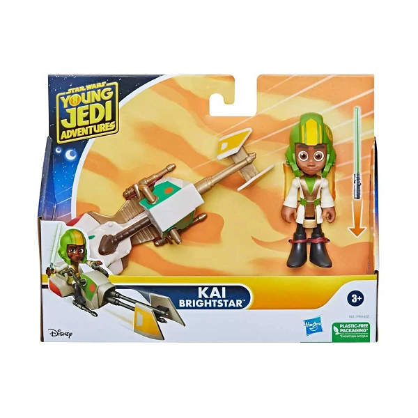 Star Wars: Fiatal Jedik kalandjai - Kai Brightstar figuraszett fogattal 7,5cm - Hasbro