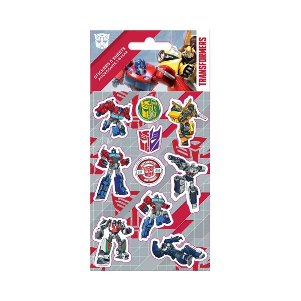 Transformers öntapadós matrica szett 8x12cm-es íven 5db