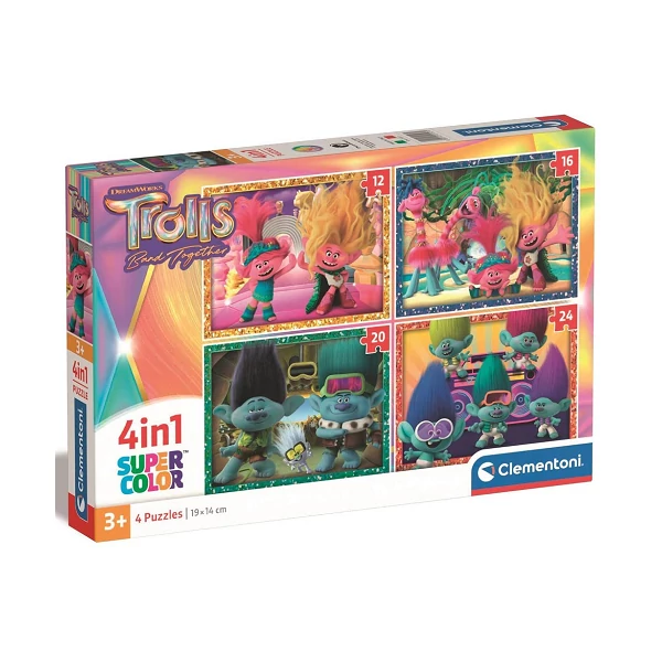 Trollok 4 az 1-ben Super color puzzle - Clementoni