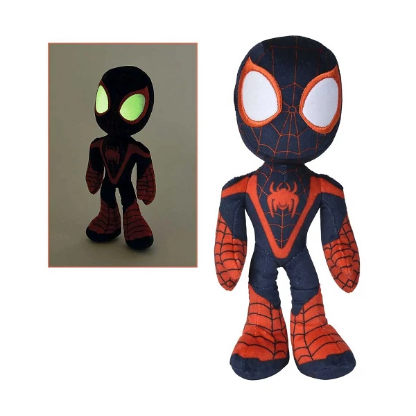 Marvel: Amazing Friends - Pókember Miles Morales plüssgura sötétben világító szemekkel 25cm