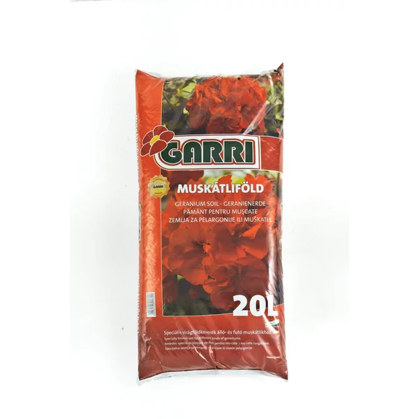 Garri muskátli virágföld 20l - csak egyedi szállítással vagy személyes átvétellel