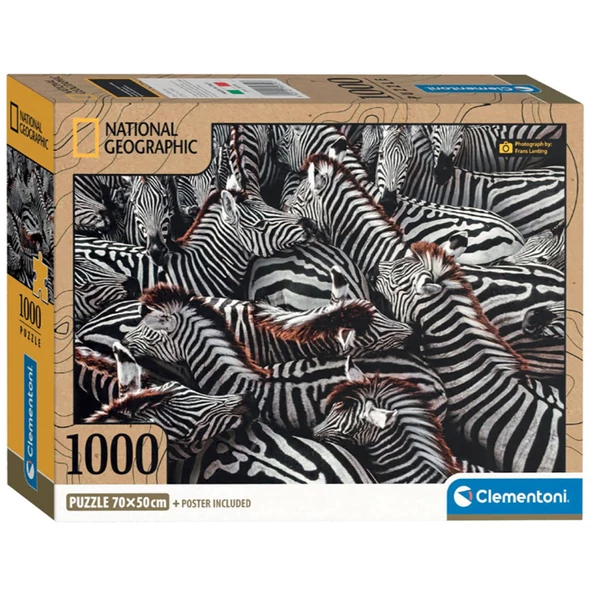 National Geographic - Zebrák 1000 db-os puzzle - Clementoni
