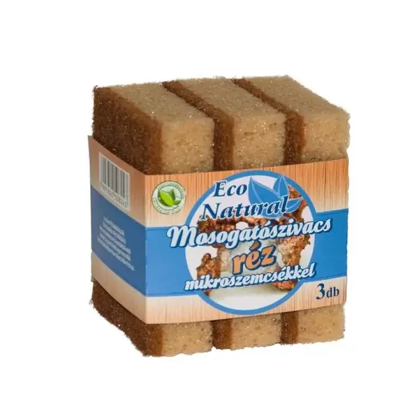 Eco Natural mosogatószivacs réz mikroszemcsékkel 3db