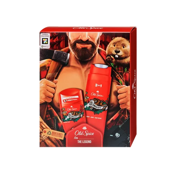 Old Spice Lumberjack ajándékcsomag Bearglove tusfürdő 250ml + Stift 50ml