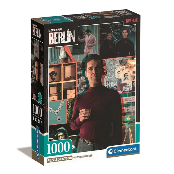 A nagy pénzrablás: Berlin főszereplő 1000db-os Compact puzzle 50x70cm - Clementoni