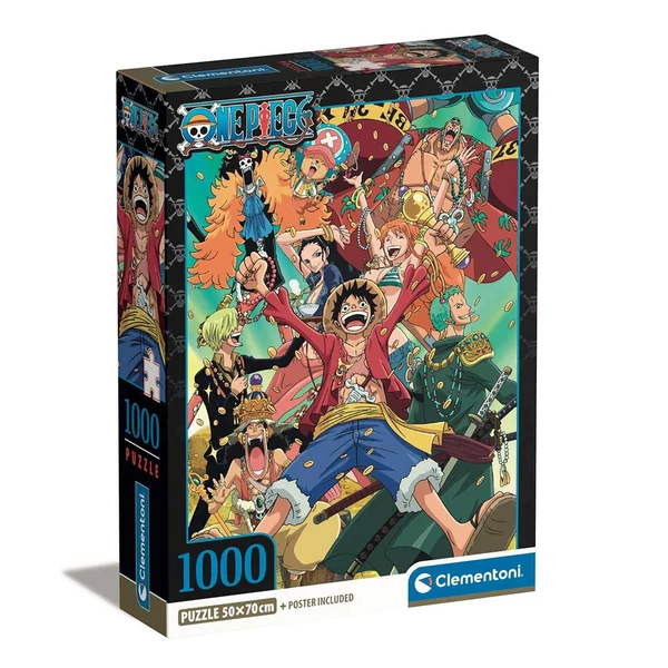 One Piece anime 1000db-os compact puzzle 50x70cm - Clementoni