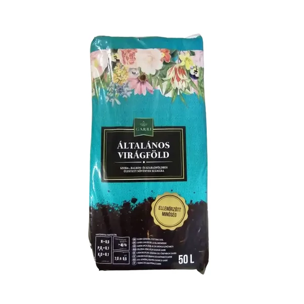 Garri általános virágföld 50L - csak egyedi szállítással vagy személyes átvétellel