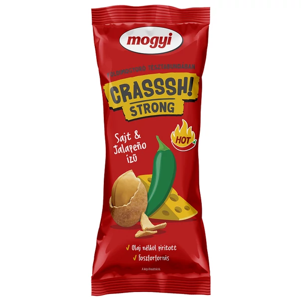 Mogyi Crasssh! Strong földimogyoró sajt és jalapeño ízű tésztabundában 60 g