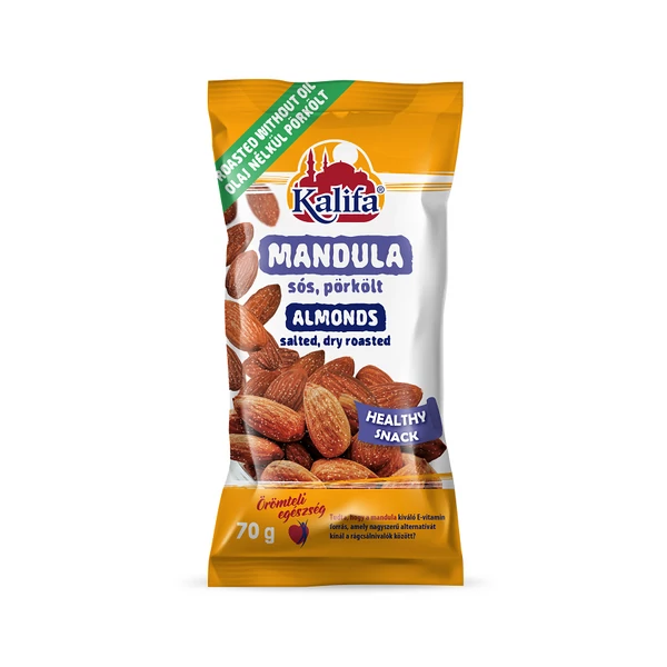 Kalifa szárazon pörkölt, sós mandula 70g