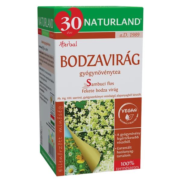 Naturland bodzavirág gyógynövénytea 30g