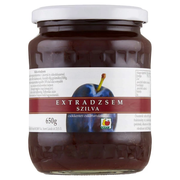 Pacific Óceán szilva extradzsem csökkentett cukortartalommal 650 g