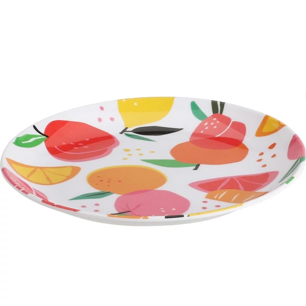 Excellent houseware gyümölcsös melamin lapostányér 20cm 177601620