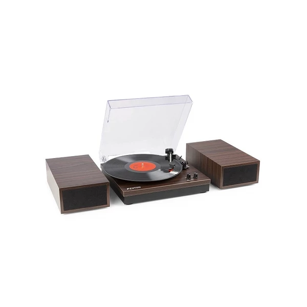 Fenton RP165D Bakelit lemezjátszó Szett FA alappal (Bluetooth/RCA) - sötétbarna