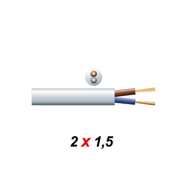 PD Connex RX12W Prémium gumírozott hangfalkábel (2x1,5 mm2) - fehér