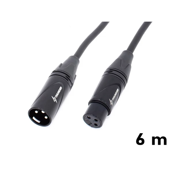 Thunder MC199-6 Mikrofonkábel (XLR 3PIN mama - papa) - 6m