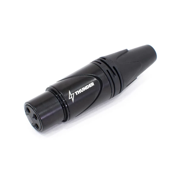 Thunder XLR-303 XLR mama csatlakozó, fém ház, fekete