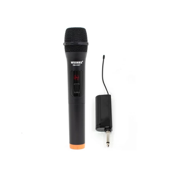Weisre DM-3307 UHF vezeték nélküli, akkumulátoros mikrofon szett (1 db KÉZI mikrofon)