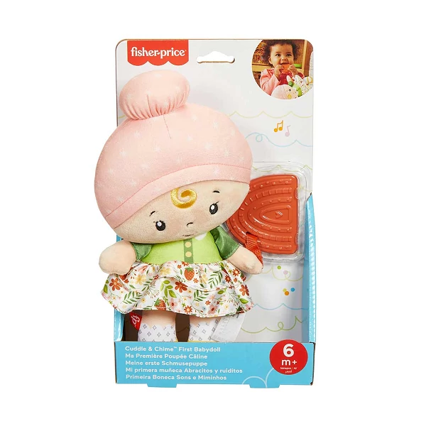 Fisher-Price: Cuddle & Chime első rongybabám rágókával - Mattel