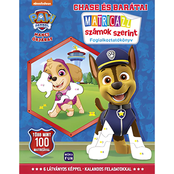 Móra: Mancs őrjárat - Chase és barátai matricázz számok szerint foglalkoztatókönyv