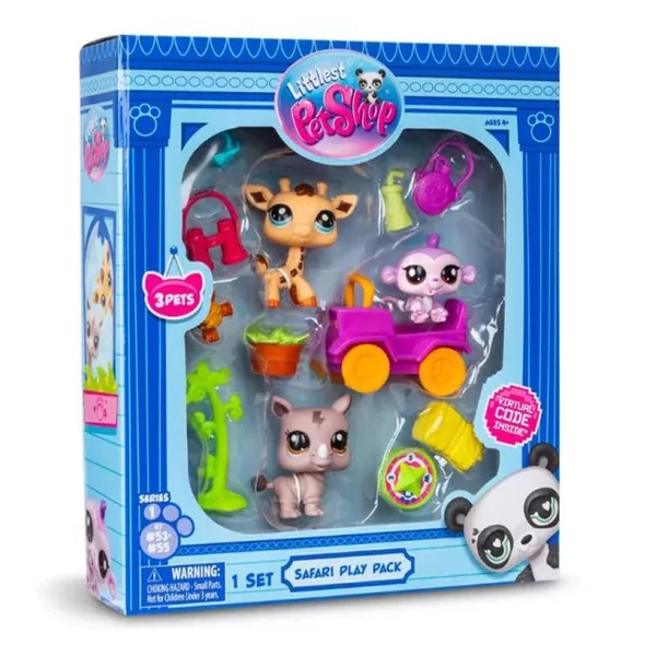 Littlest Pet Shop: 3db-os figura csomag 1. széria - Szafari