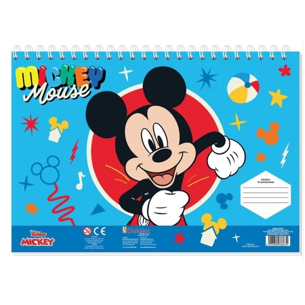 Mickey egér kreatív színezhető vázlatfüzet sablonnal és matricákkal több változatban