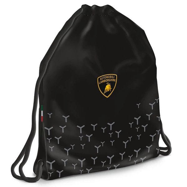 Ars Una: Lamborghini fekete tinédzser tornazsák, sportzsák 37,5x46cm