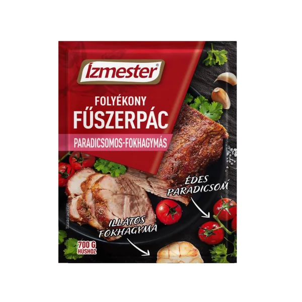 Ízmester folyékony paradicsomos-fokhagymás grill fűszerpác 80ml