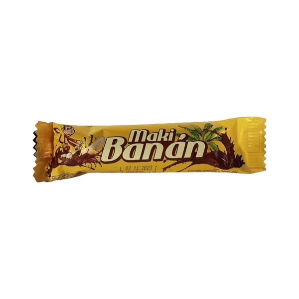 Maki banán ív csokoládéban 18g