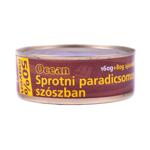 Ocean sprotni paradicsomos szószban 160g+80g