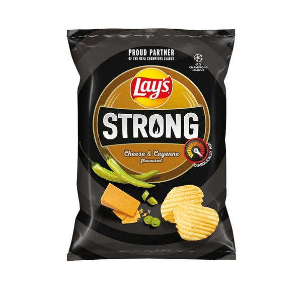 Lay's Strong cayenne bors és sajt ízű burgonyachips 120 g