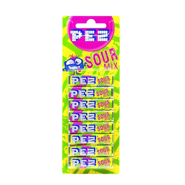 Pez sour mix cukorka 8x8,5g