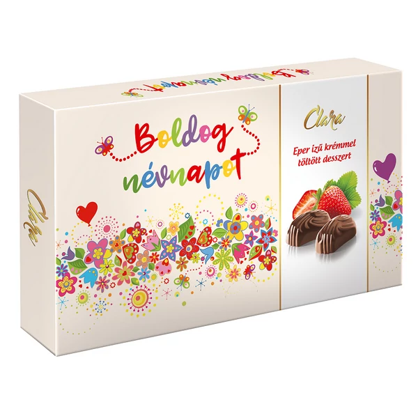 Clara boldog névnapot feliratos desszert 125g