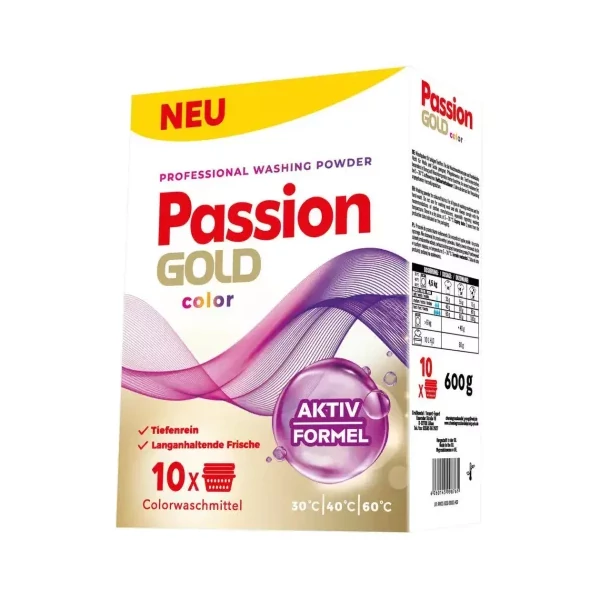 Passion gold professional mosópor színes ruhákhoz 600g 10mosás