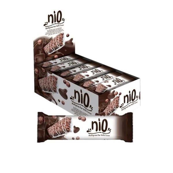 Nio milky kakaós puffasztott gabonapehely szelet fehér bevonó talppal 23g