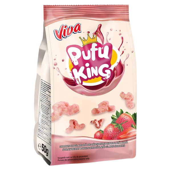 Viva pufu king epres-fehércsokoládéval bevont snack 50g