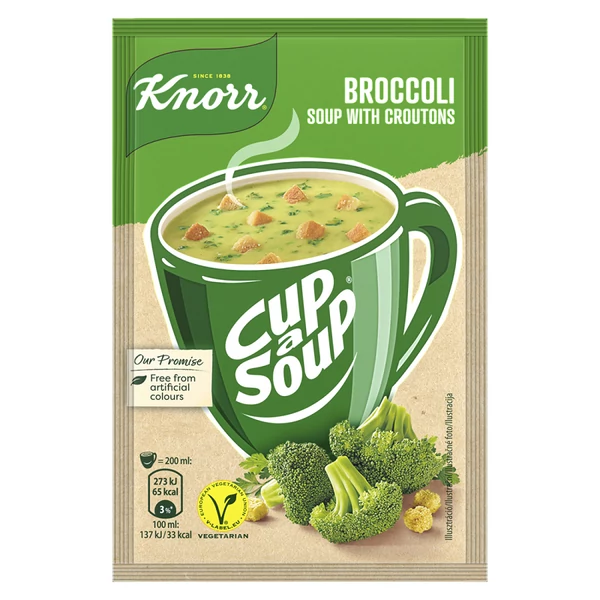 Knorr Cup a Soup instant brokkolikrémleves zsemlekockával 16 g