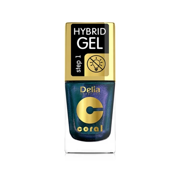 Delia hybrid gel csillámos kék színű körömlakk 11ml 135
