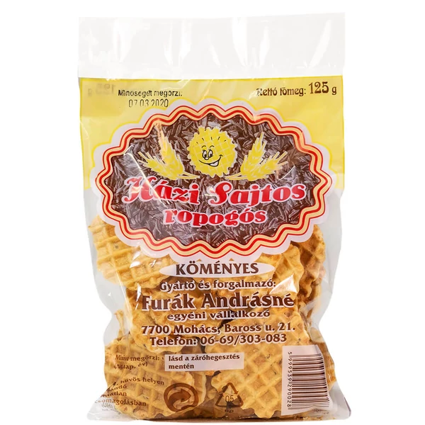 Sajtós ropogós furák köményes 125g