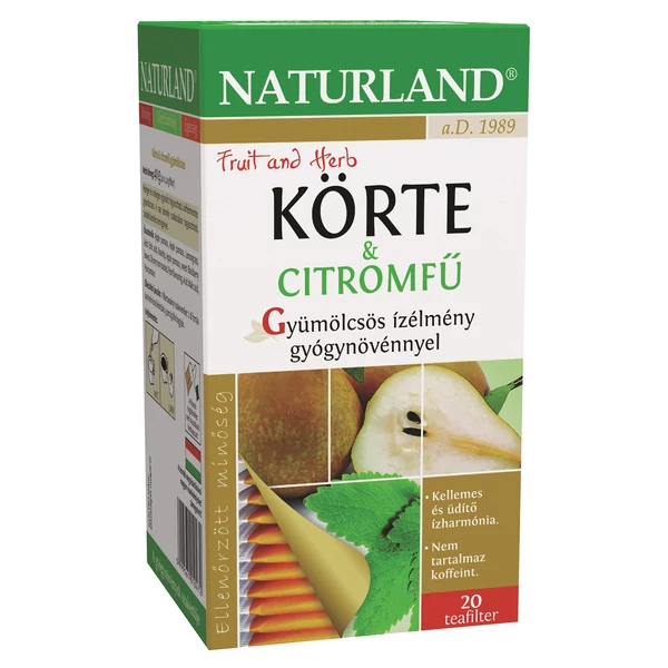 Naturland gyümölcstea körte és citromfű 40g