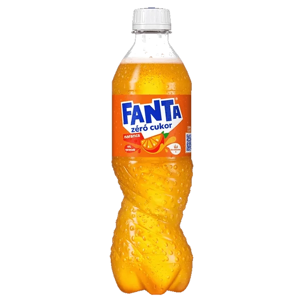 Fanta zéró cukor energiamentes narancsízű szénsavas üdítőital édesítőszerekkel 500 ml