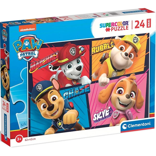 Mancs őrjárat Vigyorgó kutyusok 24 db-os maxi supercolor puzzle - Clementoni