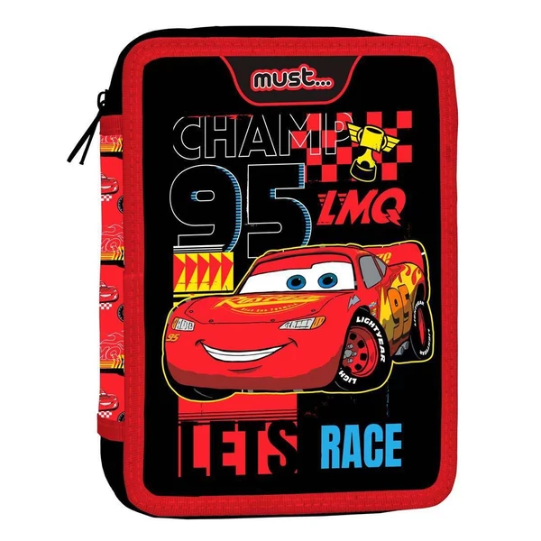 Verdák: Villám McQueen kétszintes töltött tolltartó 15x21cm
