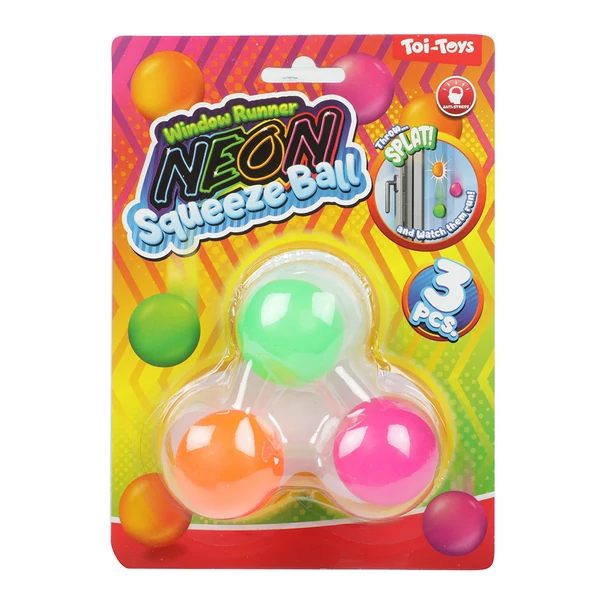 Squeeze: Ragadós neon 3db-os labda szett