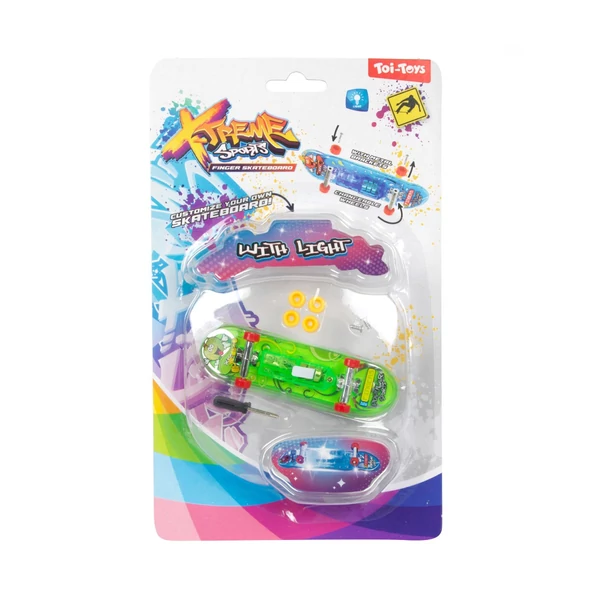 Világító Fingerboard ujjgördeszka több változatban 1db