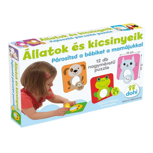Állatok és Kicsinyeik Párosító Puzzle