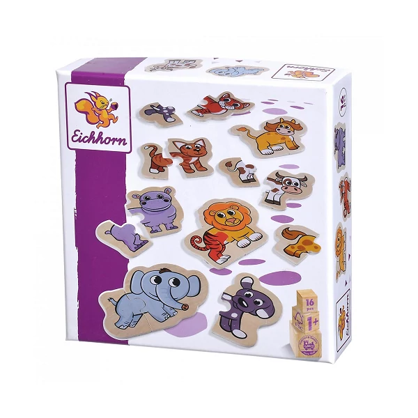 Eichhorn: Fa állatos kirakó 16db-os - Simba Toys